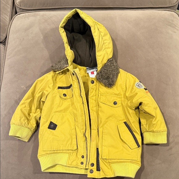 Rare Catimini Hooded Jacket with Fur Trim